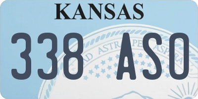 KS license plate 338ASO