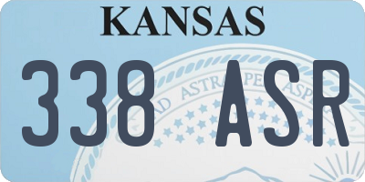 KS license plate 338ASR