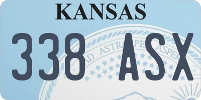 KS license plate 338ASX