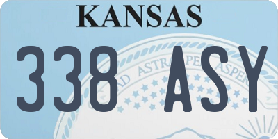 KS license plate 338ASY