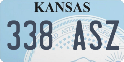KS license plate 338ASZ