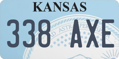 KS license plate 338AXE