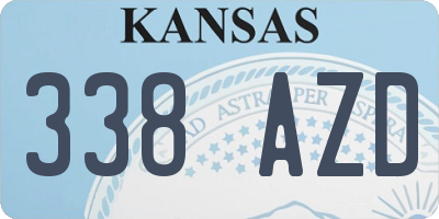 KS license plate 338AZD