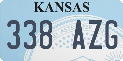 KS license plate 338AZG