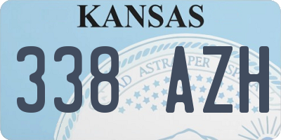 KS license plate 338AZH