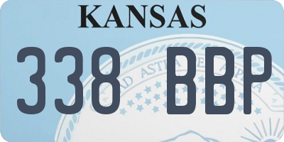 KS license plate 338BBP