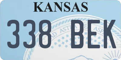 KS license plate 338BEK