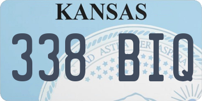 KS license plate 338BIQ