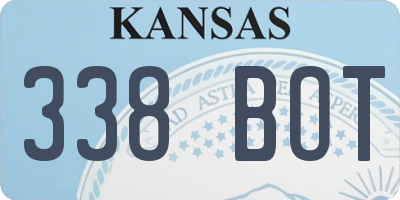 KS license plate 338BOT