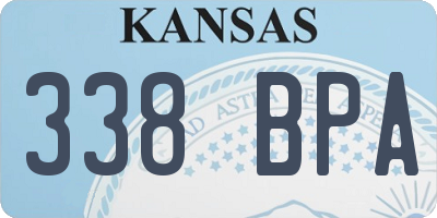 KS license plate 338BPA