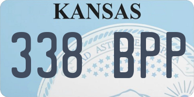 KS license plate 338BPP