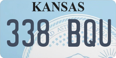 KS license plate 338BQU