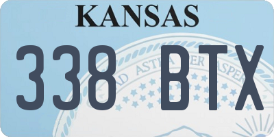 KS license plate 338BTX