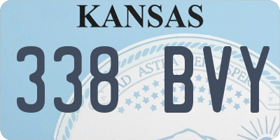KS license plate 338BVY