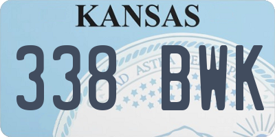 KS license plate 338BWK