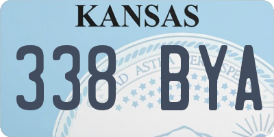 KS license plate 338BYA