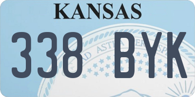 KS license plate 338BYK