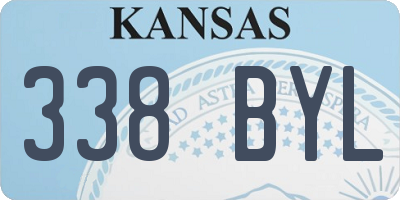 KS license plate 338BYL