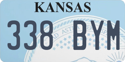 KS license plate 338BYM