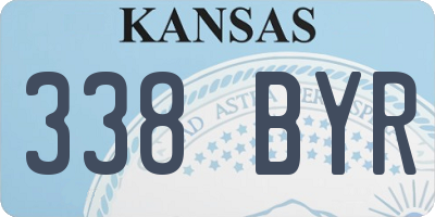 KS license plate 338BYR