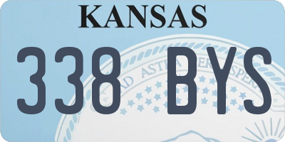 KS license plate 338BYS