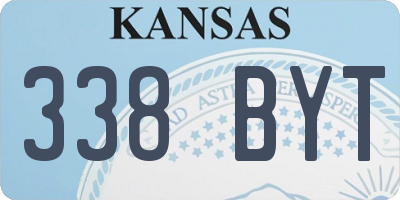 KS license plate 338BYT