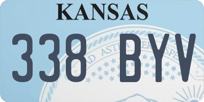 KS license plate 338BYV