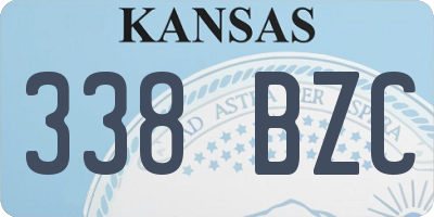 KS license plate 338BZC