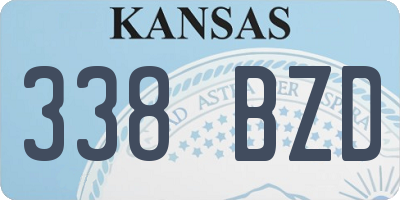 KS license plate 338BZD