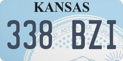 KS license plate 338BZI