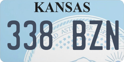 KS license plate 338BZN