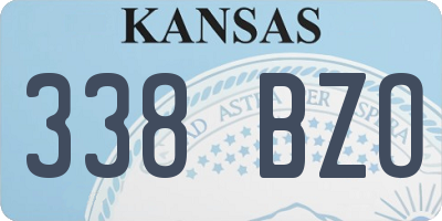 KS license plate 338BZO