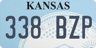 KS license plate 338BZP