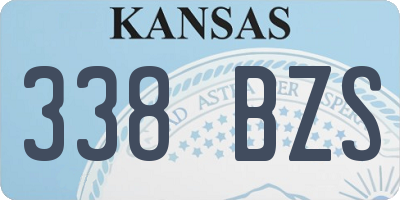 KS license plate 338BZS