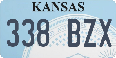 KS license plate 338BZX