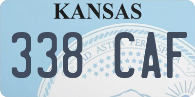 KS license plate 338CAF