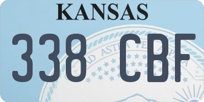 KS license plate 338CBF