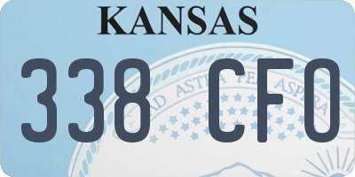 KS license plate 338CFO