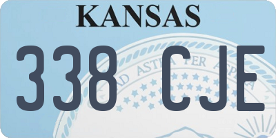 KS license plate 338CJE