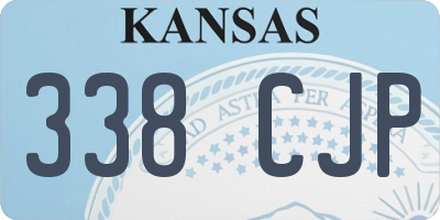 KS license plate 338CJP
