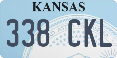 KS license plate 338CKL