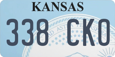KS license plate 338CKO