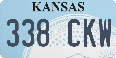 KS license plate 338CKW