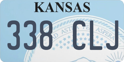 KS license plate 338CLJ
