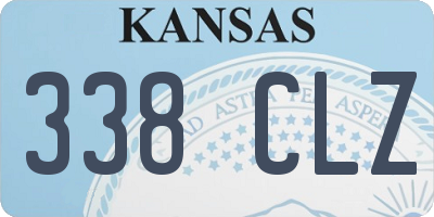 KS license plate 338CLZ