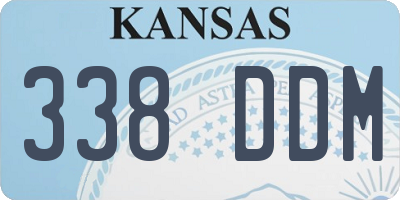 KS license plate 338DDM