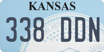 KS license plate 338DDN