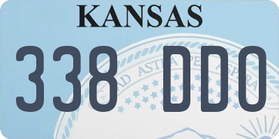 KS license plate 338DDO