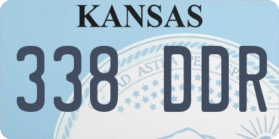 KS license plate 338DDR