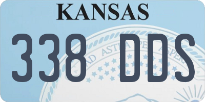 KS license plate 338DDS